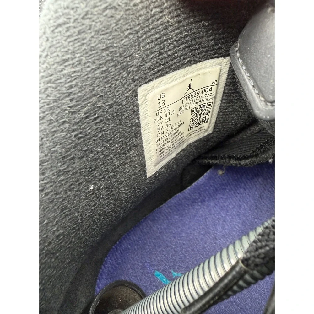 Nike Air Jordan 6 Retro Aqua Black Suede CT8529-004 Mens SZ 13 High Top Sneaker